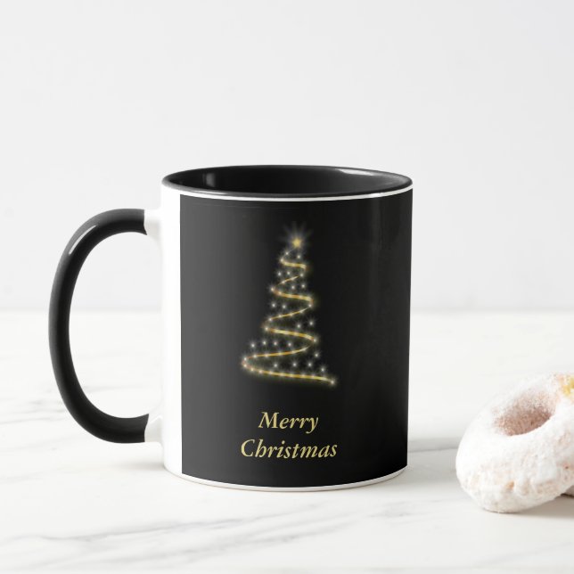Caneca Árvore de Natal brilhante (Com Donut)