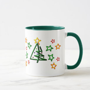 Caneca Árvore de Natal Cromo Tubular