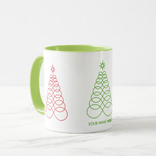 Caneca Árvore de Natal de Amor Infinito - Personalizada