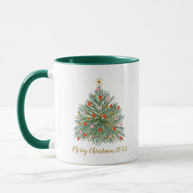 Caneca Árvore de Natal de Meio século mínimo (Esquerda)