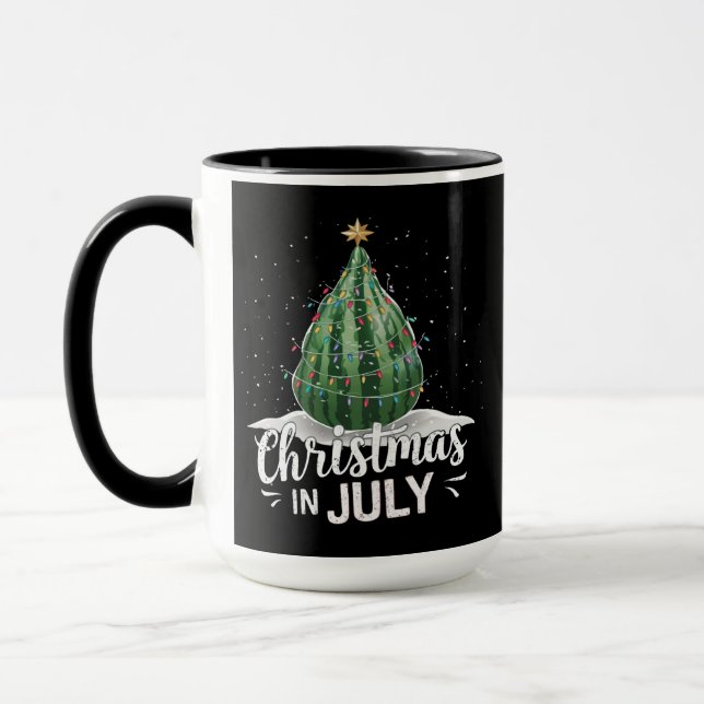 Caneca Árvore de Natal de Melancia Natal em Julho Verão (Esquerda)