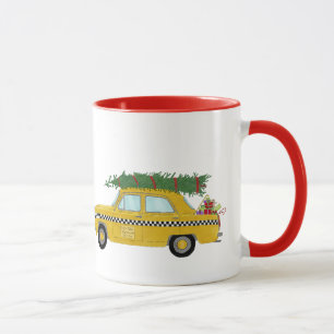Caneca Árvore de Natal de Táxi Amarelo de Nova York