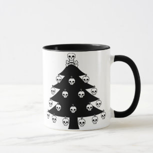 Caneca Árvore de Natal do crânio