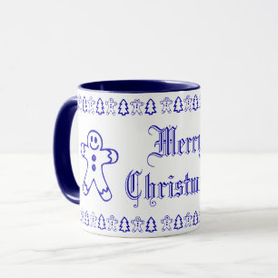 Caneca Árvore de Natal do Homem de Gingerpão Branco e A