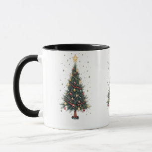 Caneca Árvore de Natal Elegante