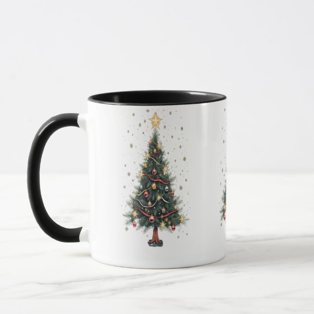Caneca Árvore de Natal Elegante (Esquerda)
