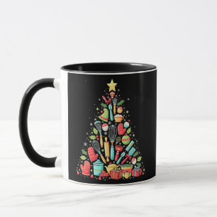 Caneca Árvore de Natal Fazendo Cook De Chef