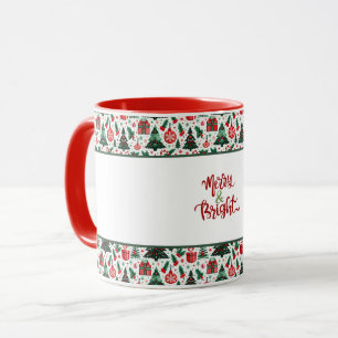 Caneca Árvore de Natal, presentes, cana doce