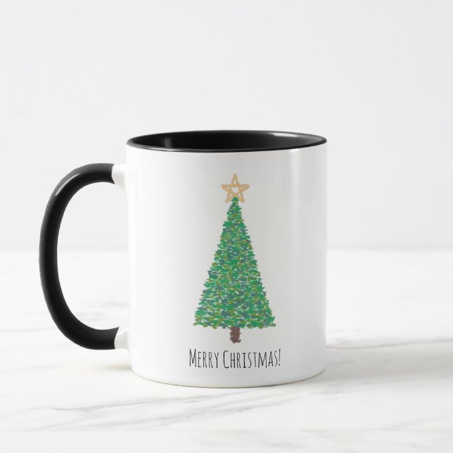 Caneca Árvore de natal verde (Esquerda)