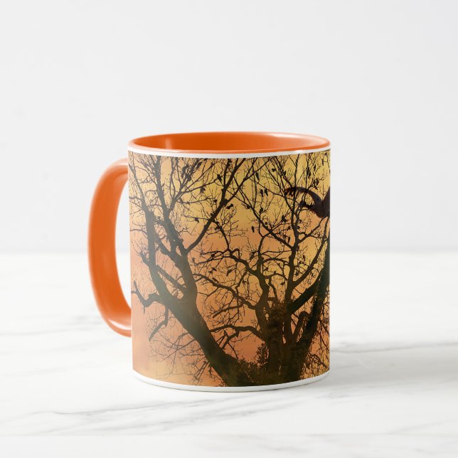 Caneca Árvore De Outono Com Mugura Ao Sol (Frente Esquerda)