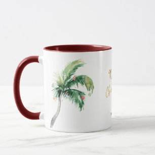 Caneca Árvore de Palma de Feriados de Natal Personalizado