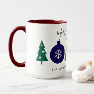 Caneca Árvore de Pinheiro de Floco de Neve de Ornamento M