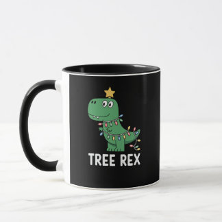 Caneca Árvore Divertida Rex Natal Dinossauro Festa Piada