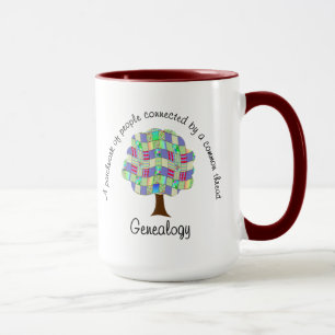 Caneca Árvore genealógica dos retalhos
