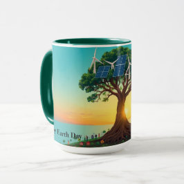 Caneca Árvore Majestosa Energizando uma Comunidade Verde