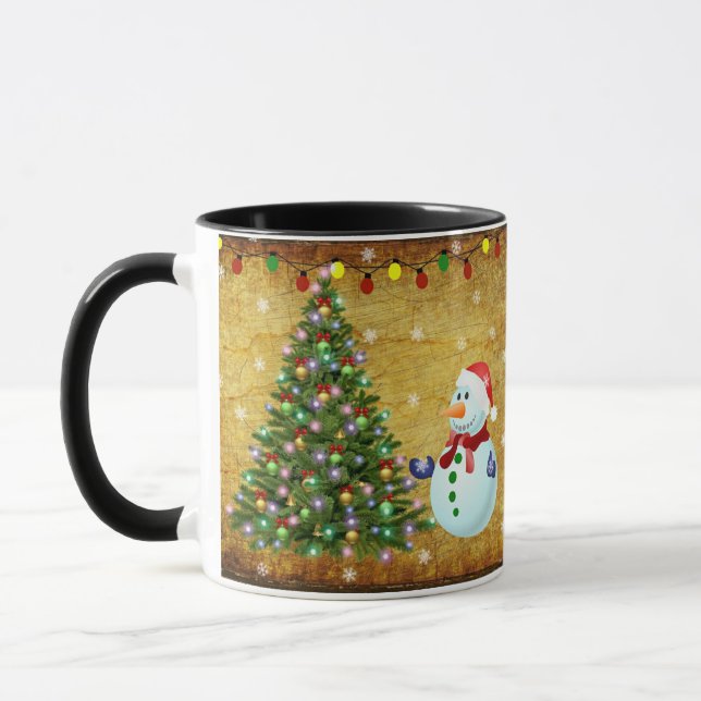 Caneca Árvore Natal Snowman (Esquerda)