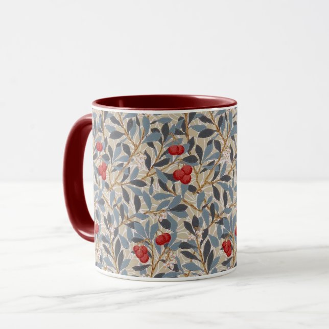 Caneca Árvore Redberry, William Morris (Frente Esquerda)