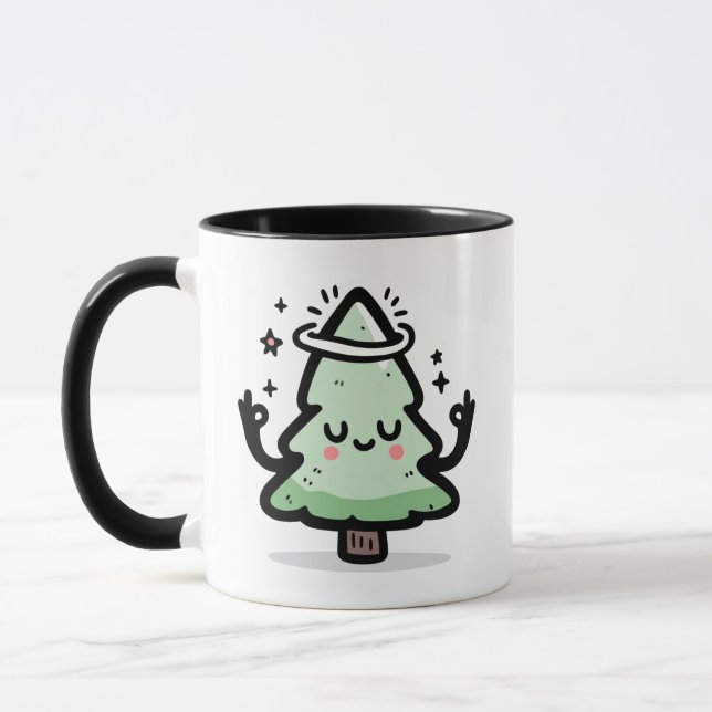 Caneca Árvore Sagrada – Árvore de Natal Fofo Flutu (Esquerda)