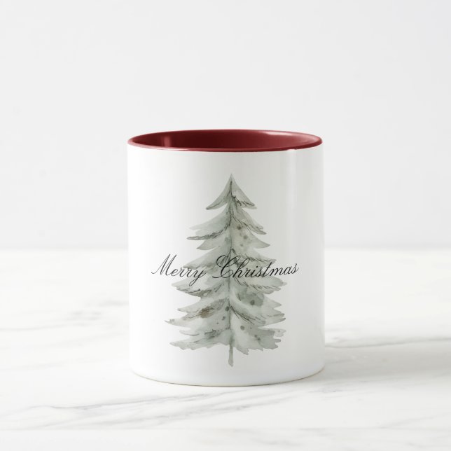 Caneca Árvore Verde Branco Natal (Centro)