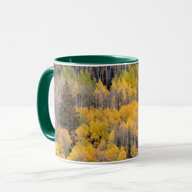 Caneca Árvores de Aspen | Floresta Nacional de White Rive (Frente Esquerda)