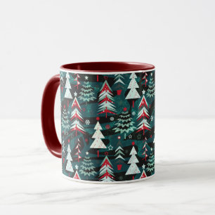 Caneca Árvores de Natal.
