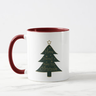 Caneca Árvores de Natal de Pinheiro Frescas de Fazenda Mo
