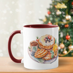 Caneca Árvores de Natal em Aquarela