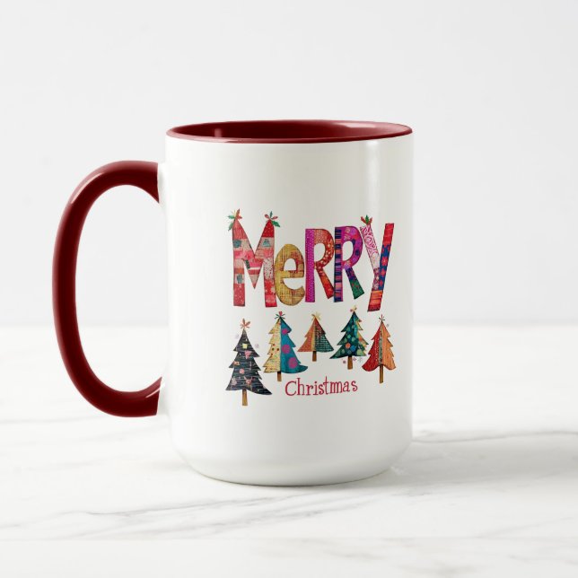 Caneca Árvores de Natal felizes (Esquerda)