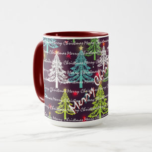 Caneca Árvores de Natal Luxuosas Festivas de Natal
