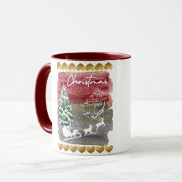 Caneca Árvores de Natal vintage