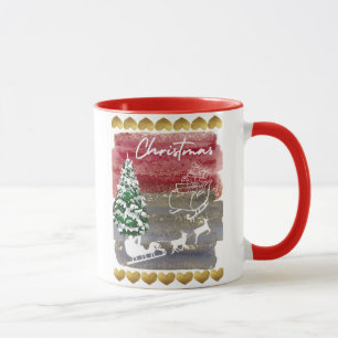 Caneca Árvores de Natal vintage