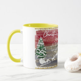 Caneca Árvores de Natal vintage