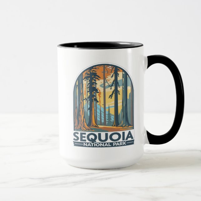 Caneca Árvores gigantes de sequóia do Parque Nacional Seq (Direita)