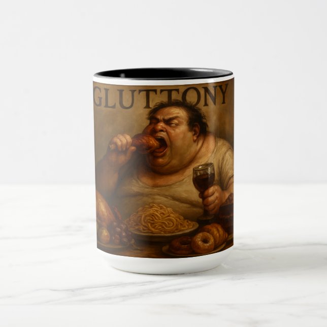 Caneca As 7 Virtudes Satânicas: Gula (Centro)