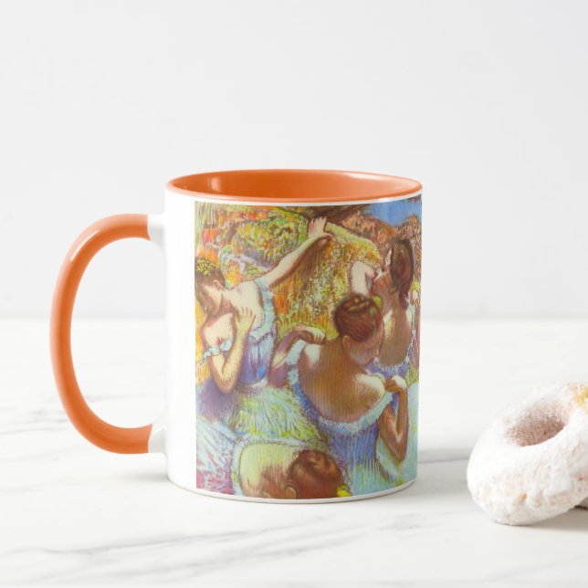 Caneca As Bailarinas Azuis por Edgar Degas (Com Donut)