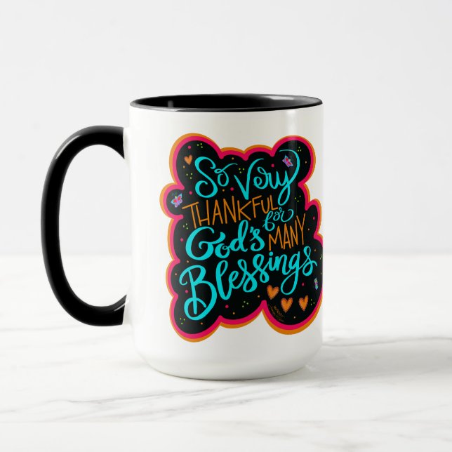Caneca As Bênçãos de Deus Religioso Citam a Inspiração (Esquerda)