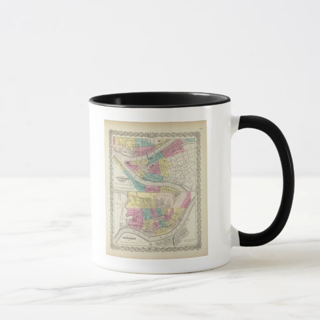 Caneca As Cidades De Pittsburgh Allegheny Cincinnati (Direita)