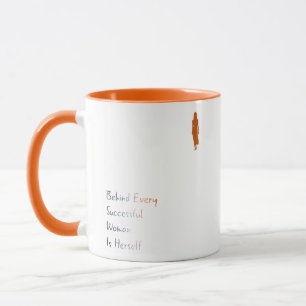 Caneca As citações educacionais atrás da mulher são e