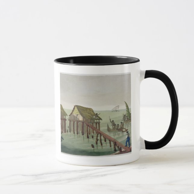 Caneca As habitações do tribo de Papu, Rawak, chapeiam 22 (Direita)