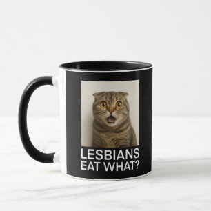 Caneca As lésbicas Comem O Quê Engraçado
