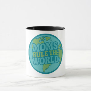 Caneca As Mães Regem o Mundo Groovy Globe