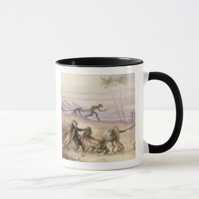 Caneca As maneiras e os costumes dos macacos (Direita)