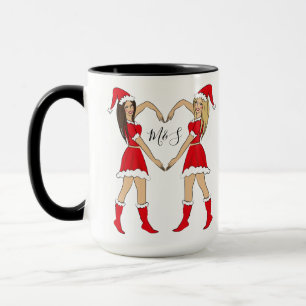 Caneca As melhores amigas loiras do presente e do Brunett