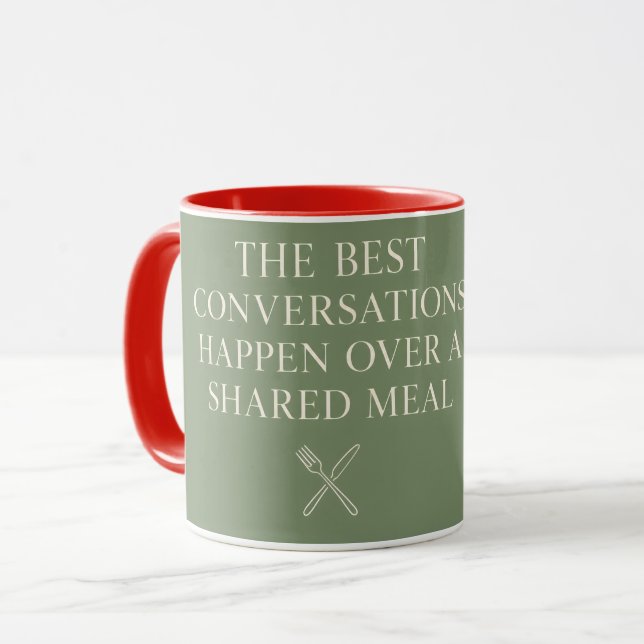 Caneca As Melhores Conversas (Frente Esquerda)