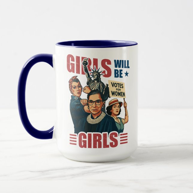 Caneca As Meninas Serão Meninas Empoderamento Feminista R (Esquerda)