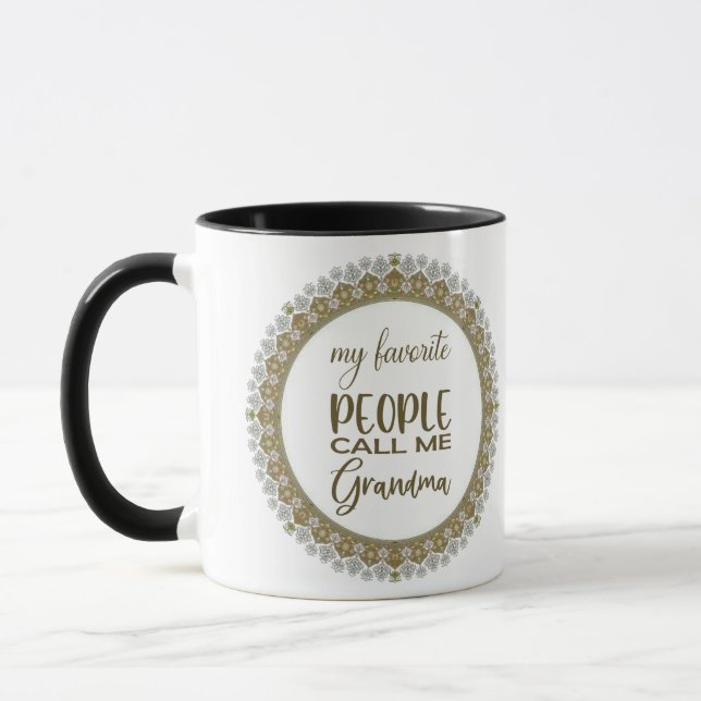 Caneca As minhas pessoas favoritas chamam-me avó (Esquerda)