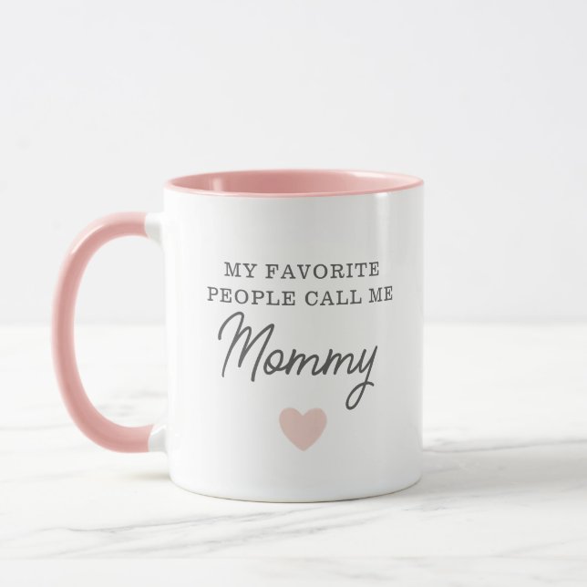 Caneca As Minhas Pessoas Favoritas Chamam-Me Mamãe Script (Esquerda)