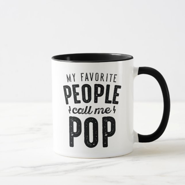 Caneca As minhas Pessoas favoritas chamam-me Pop (Direita)