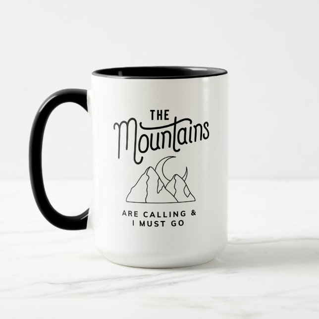 Caneca As Montanhas Estão Chamando E Eu Devo Ir Ao Ar Liv (Esquerda)
