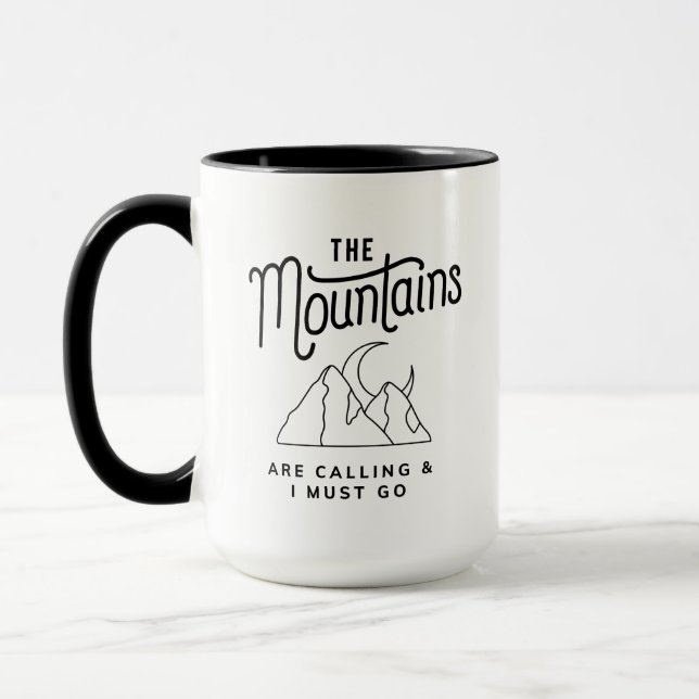Caneca As Montanhas Estão Chamando e Eu Devo Ir Presente  (Esquerda)